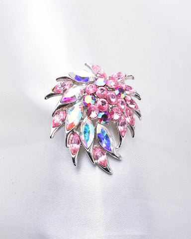 ELEGANT FLOWER MARQUISE SHAPE CRYSTAL BROOCH_6 colors
