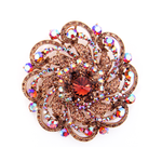 Pave Big Flower Pin Brooch_4 colors