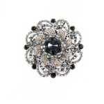 Pave Big Flower Pin Brooch_4 colors