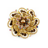 Pave Big Flower Pin Brooch_4 colors