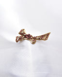 Classic Antique Bow Crystal Brooch