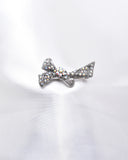 Classic Antique Bow Crystal Brooch