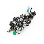 Classic Crystal Flower Stone Pendant Brooch_8 colors