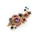 Classic Crystal Flower Stone Pendant Brooch_8 colors