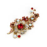 Classic Crystal Flower Stone Pendant Brooch_8 colors