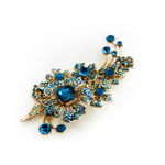 Classic Crystal Flower Stone Pendant Brooch_8 colors