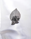 CRYSTAL BEADS & Crystal LEAF BROOCH_2 colors