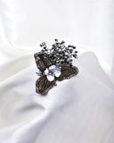 ORIGINAL WATER FRESH PEARL CRYSTAL BEADS Brooch_2 colors