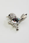 Cute Sparrow fancy crystal Pin Brooch_8 colors