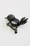 Cute Sparrow fancy crystal Pin Brooch_8 colors