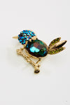 Cute Sparrow fancy crystal Pin Brooch_8 colors