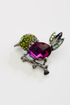 Cute Sparrow fancy crystal Pin Brooch_8 colors