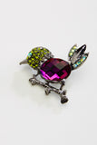 Cute Sparrow fancy crystal Pin Brooch_8 colors