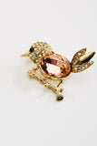 Cute Sparrow fancy crystal Pin Brooch_8 colors