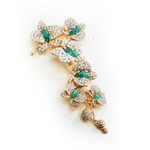 Luxury Long Flower Crystal Brooch_8 colors