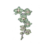 Luxury Long Flower Crystal Brooch_8 colors