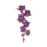 Luxury Long Flower Crystal Brooch_8 colors