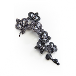 Luxury Long Flower Crystal Brooch_8 colors