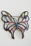 Classical Filigree Crystal  Butterfly Pin Brooch_4 colors