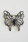 Classical Filigree Crystal  Butterfly Pin Brooch_4 colors