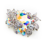 Fancy Crystal Oval Leaf Pendant Brooch_7 colors