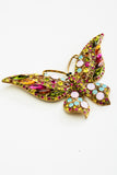 Crystal Fancy Swallowtail butterfly Brooch_8 colors