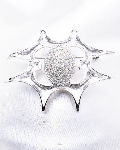 SHIELD SHAPE SWAROVSKI CRYSTAL BROOCH_2 colors