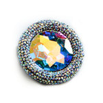 Fancy Modern Round Crystal Pin Brooch_8 colors