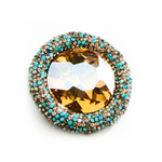 Fancy Modern Round Crystal Pin Brooch_8 colors