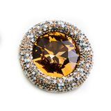 Fancy Modern Round Crystal Pin Brooch_8 colors