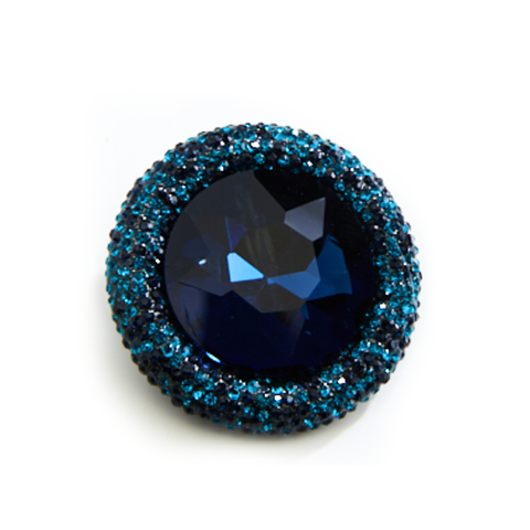 Fancy Modern Round Crystal Pin Brooch_8 colors
