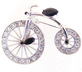 Cute Swarovski Crystal Bicycle Brooch