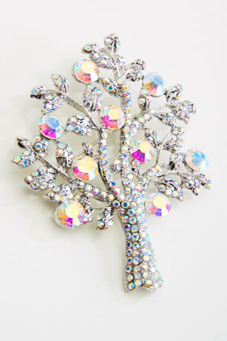 Crystal Apple Tree Brooch_7 colors