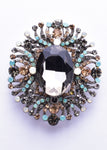 Elegant Oval Crystal Brooch_3 colors