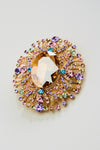 Elegant Oval Crystal Brooch_3 colors