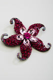 STARFISH FLOWER SHAPE CRYSTAL BROOCH & PENDANT_3 colors