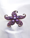 STARFISH FLOWER SHAPE CRYSTAL BROOCH & PENDANT_3 colors