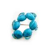 ELEGANT OVAL Wreath CRYSTAL BROOCH_8 colors