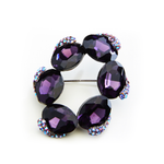 ELEGANT OVAL Wreath CRYSTAL BROOCH_8 colors