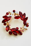 Crystal Floral Wreath Pendant Brooch_7 colors