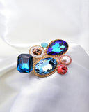 GEOMETRY SHAPE GENUINE CRYSTAL BROOCH_4 colors