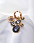 Multy Geometry shape crystal Brooch_3 colors