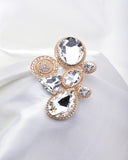 Multy Geometry shape crystal Brooch_3 colors