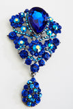 Crystal Flower Bouquet Pendant Brooch_6 colors