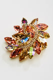 Elegant Fancy Crystal Leaf Brooch_6 colors