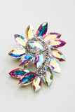 Elegant Fancy Crystal Leaf Brooch_6 colors