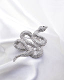 UNIQUE ANIMAL SNAKE CRYSTAL BROOCH_2 colors