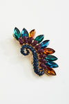 Crystal  Indian Chief Feather Pendant Brooch_8 colors