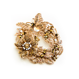 Crystal Butterfly Flower Wreath Brooch_6 colors