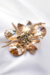 CLASSICAL FLOWER CRYSTAL BROOCH